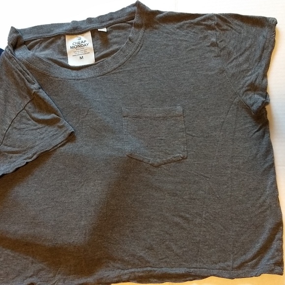 Cheap Monday soft Gray mid waist t-shirt sz M - Picture 5 of 5